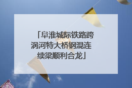 阜淮城际铁路跨涡河特大桥钢混连续梁顺利合龙