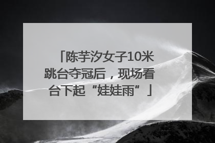 陈芋汐女子10米跳台夺冠后，现场看台下起“娃娃雨”