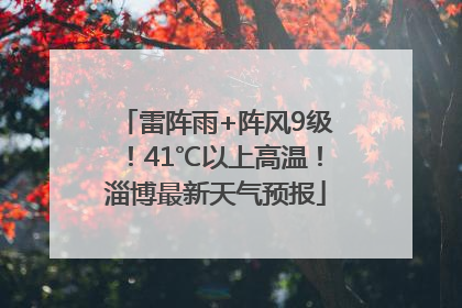 雷阵雨+阵风9级！41℃以上高温！淄博最新天气预报