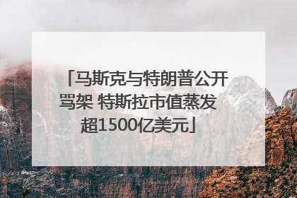 马斯克与特朗普公开骂架 特斯拉市值蒸发超1500亿美元