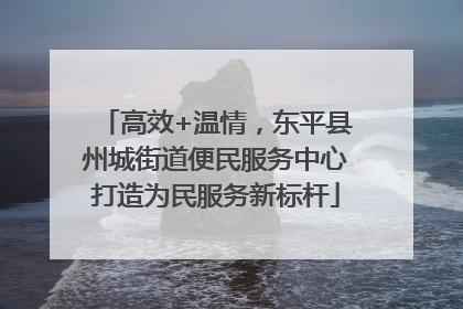 高效+温情，东平县州城街道便民服务中心打造为民服务新标杆