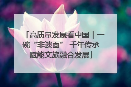 高质量发展看中国｜一碗“非遗面” 千年传承赋能文旅融合发展