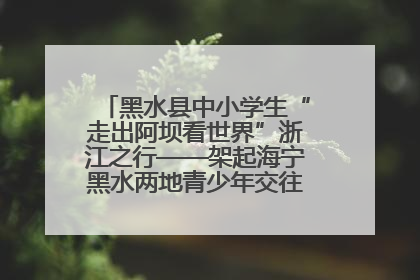 黑水县中小学生“走出阿坝看世界”浙江之行——架起海宁黑水两地青少年交往交流交融新桥梁