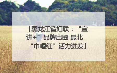 黑龙江省妇联：“宣讲+”品牌出圈 最北“巾帼红”活力迸发