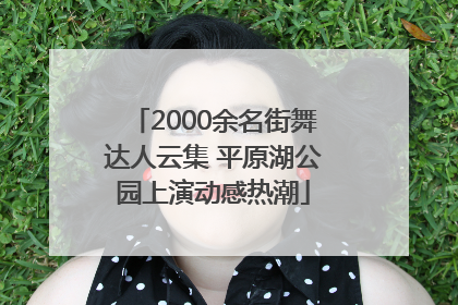 2000余名街舞达人云集 平原湖公园上演动感热潮