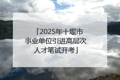 2025年十堰市事业单位引进高层次人才笔试开考