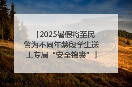 2025暑假将至民警为不同年龄段学生送上专属“安全锦囊”