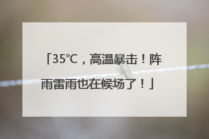 35℃，高温暴击！阵雨雷雨也在候场了！