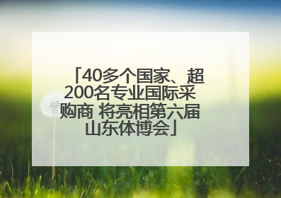 40多个国家、超200名专业国际采购商 将亮相第六届山东体博会