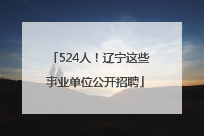 524人！辽宁这些事业单位公开招聘