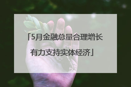 5月金融总量合理增长 有力支持实体经济