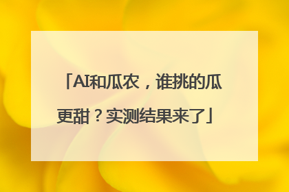 AI和瓜农，谁挑的瓜更甜？实测结果来了