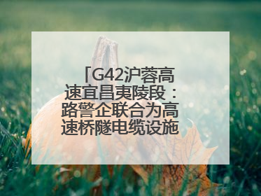 G42沪蓉高速宜昌夷陵段：路警企联合为高速桥隧电缆设施“舒筋通脉”